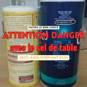 danger avec le E535 dans le sel de table