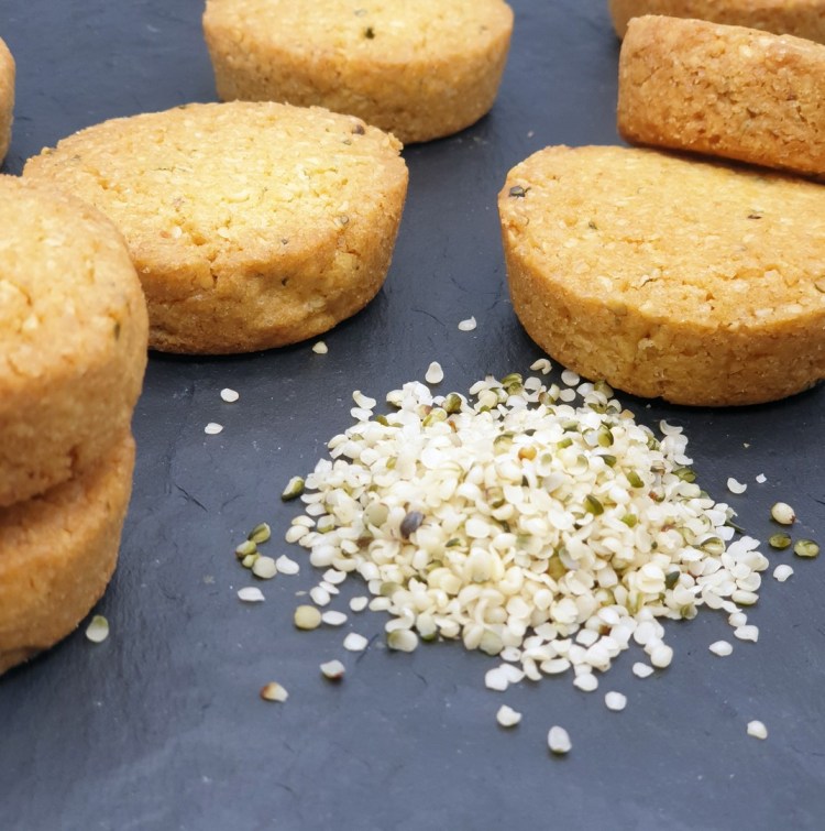 sablé à la graine de chanvre décortiquée