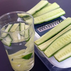 Tzatziki et boisson au concombre