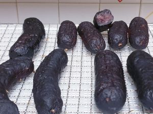 boudin noir après déshydratation