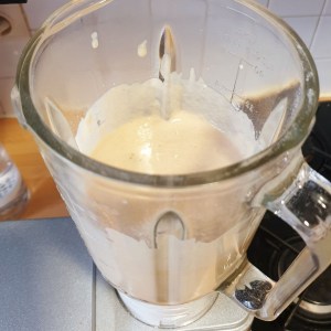 Préparation de la crepe vegan