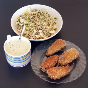 sardines croustillantes et sauce relevée