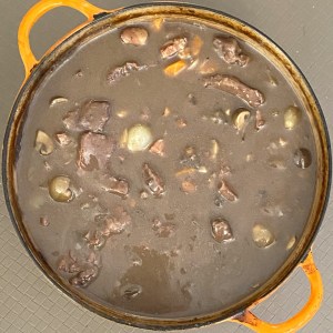 boeuf bourguignon, cuisson en cocote