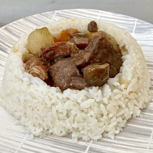 boeuf bourguignon et riz