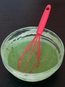 Pâte à gaufre verte aux epinards