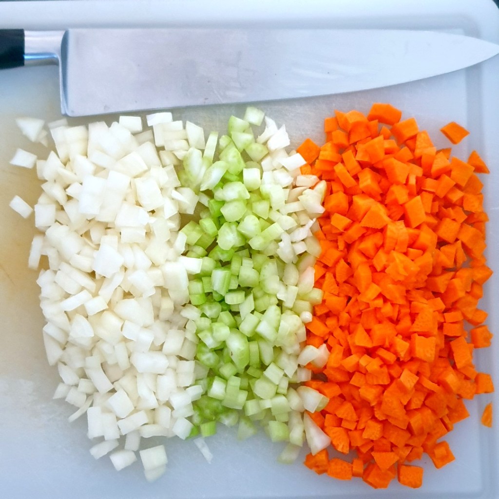 osso-buco - taillage des légumes