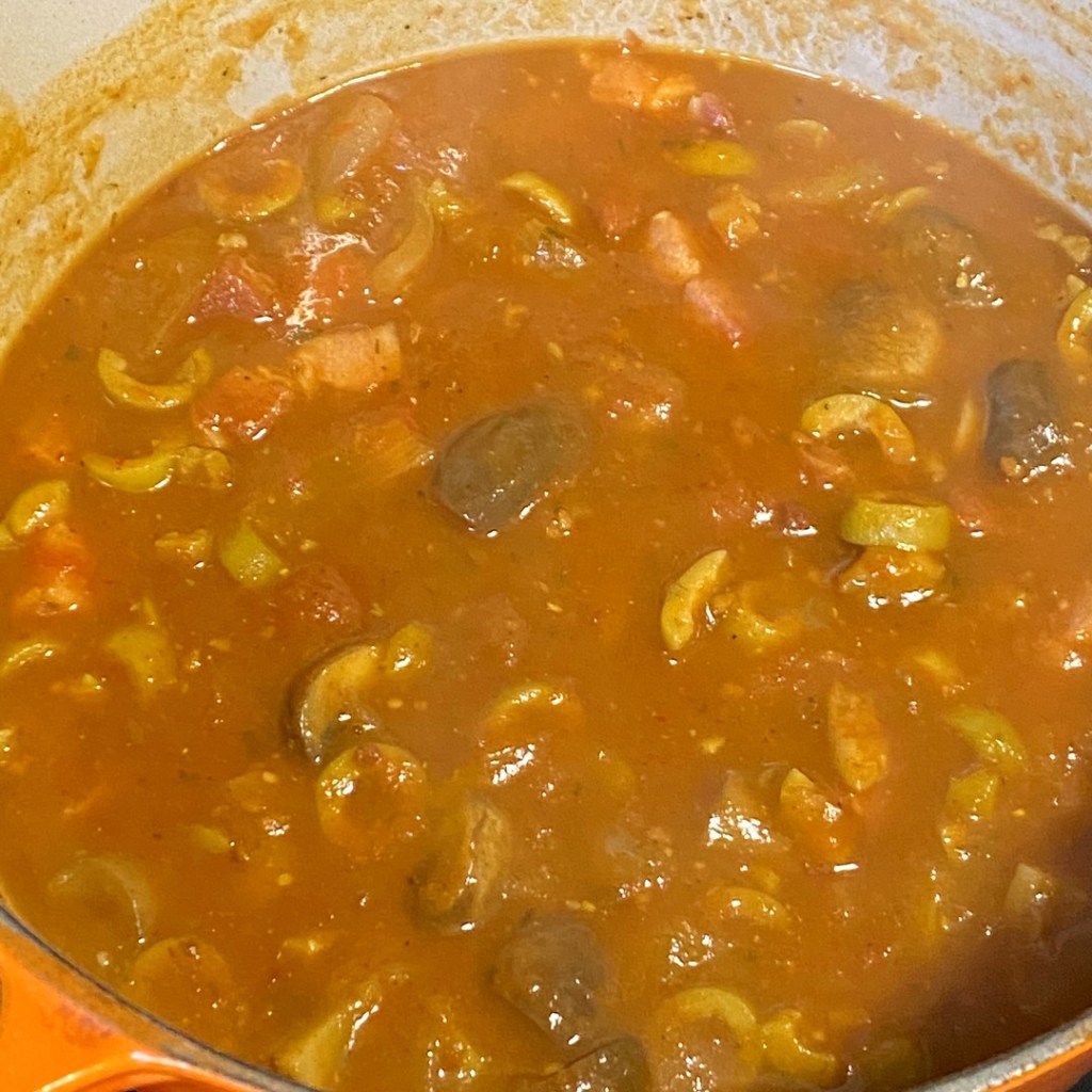 Sofregit prêt à recevoir les boles de picolat