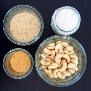 Ingrédients pour l'alternative vegane au Parmesan