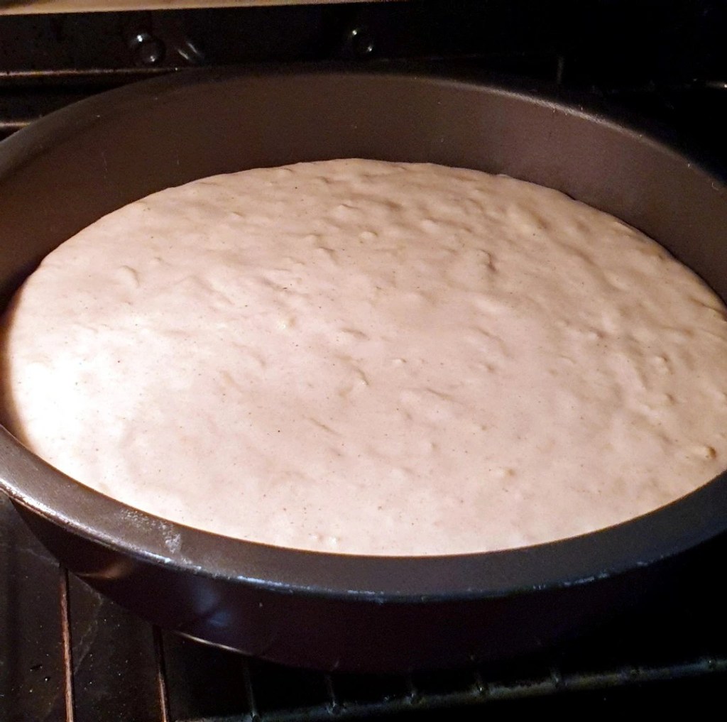 Cuisson du gâteau aux pommes sans matière grasse