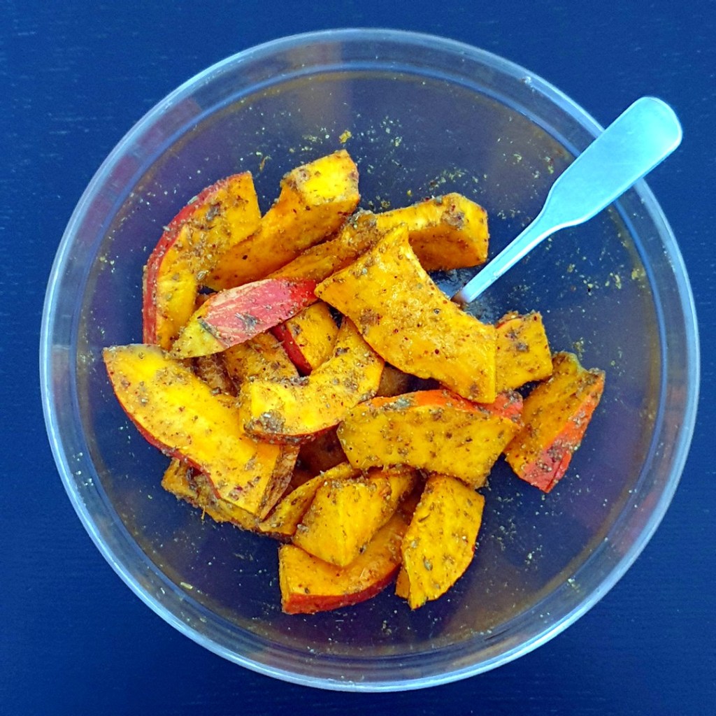 préparation du potimarron rôti en frites