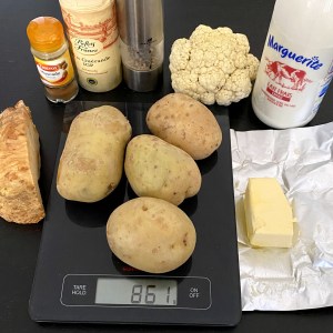 purée de pomme de terre avec chou fleur et céleri