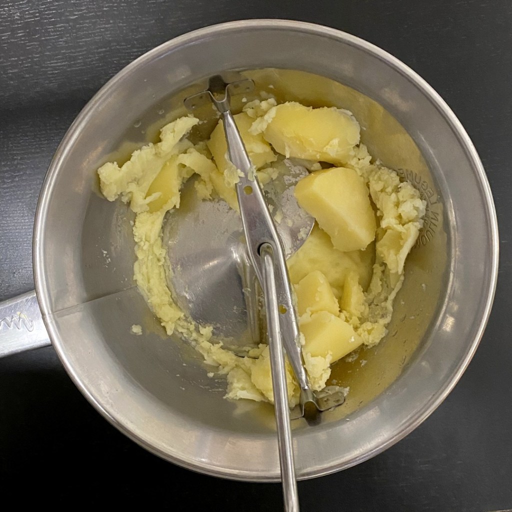 purée de pomme de terre à l'ancienne - écrasé