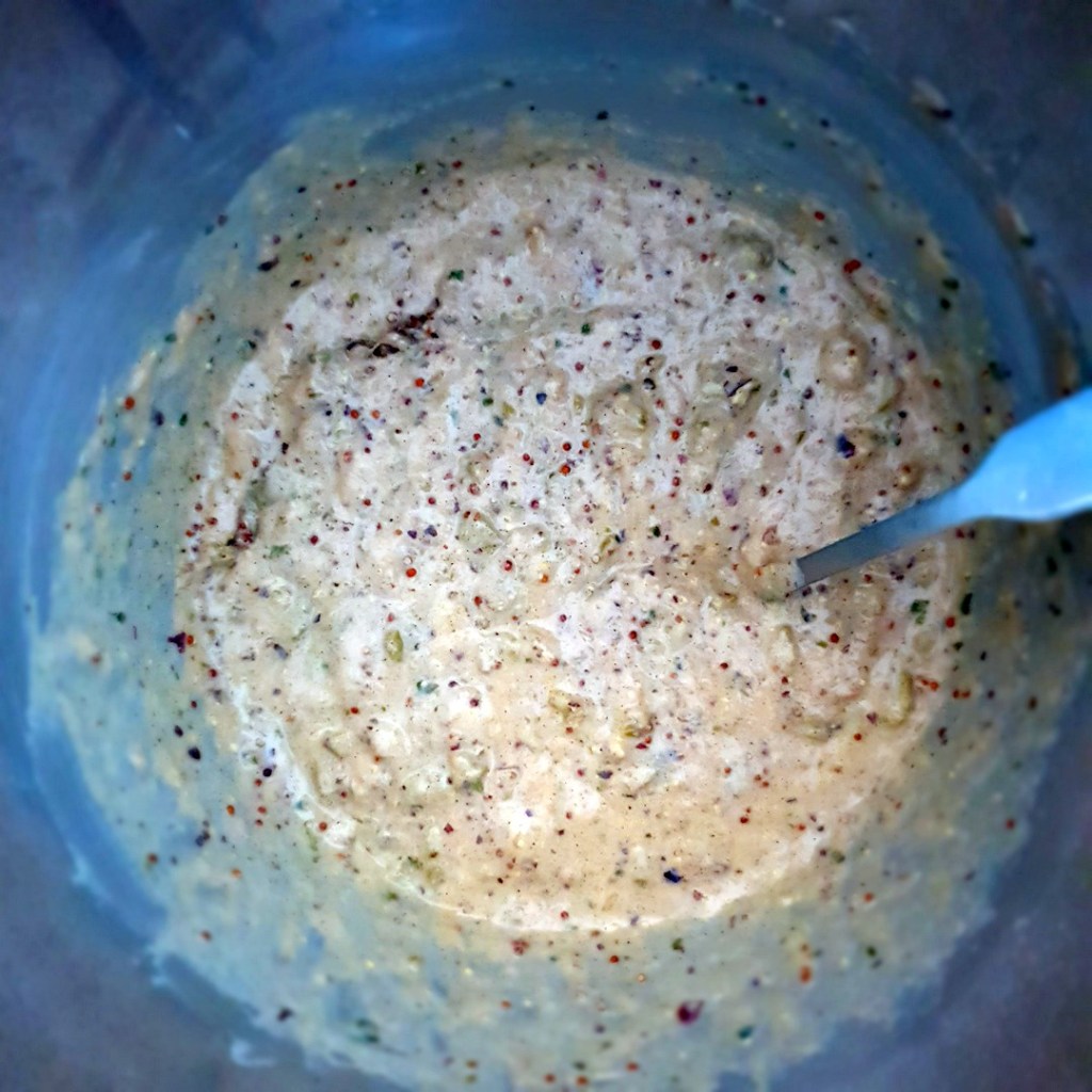 appareil prêt pour le cake au thon et olives