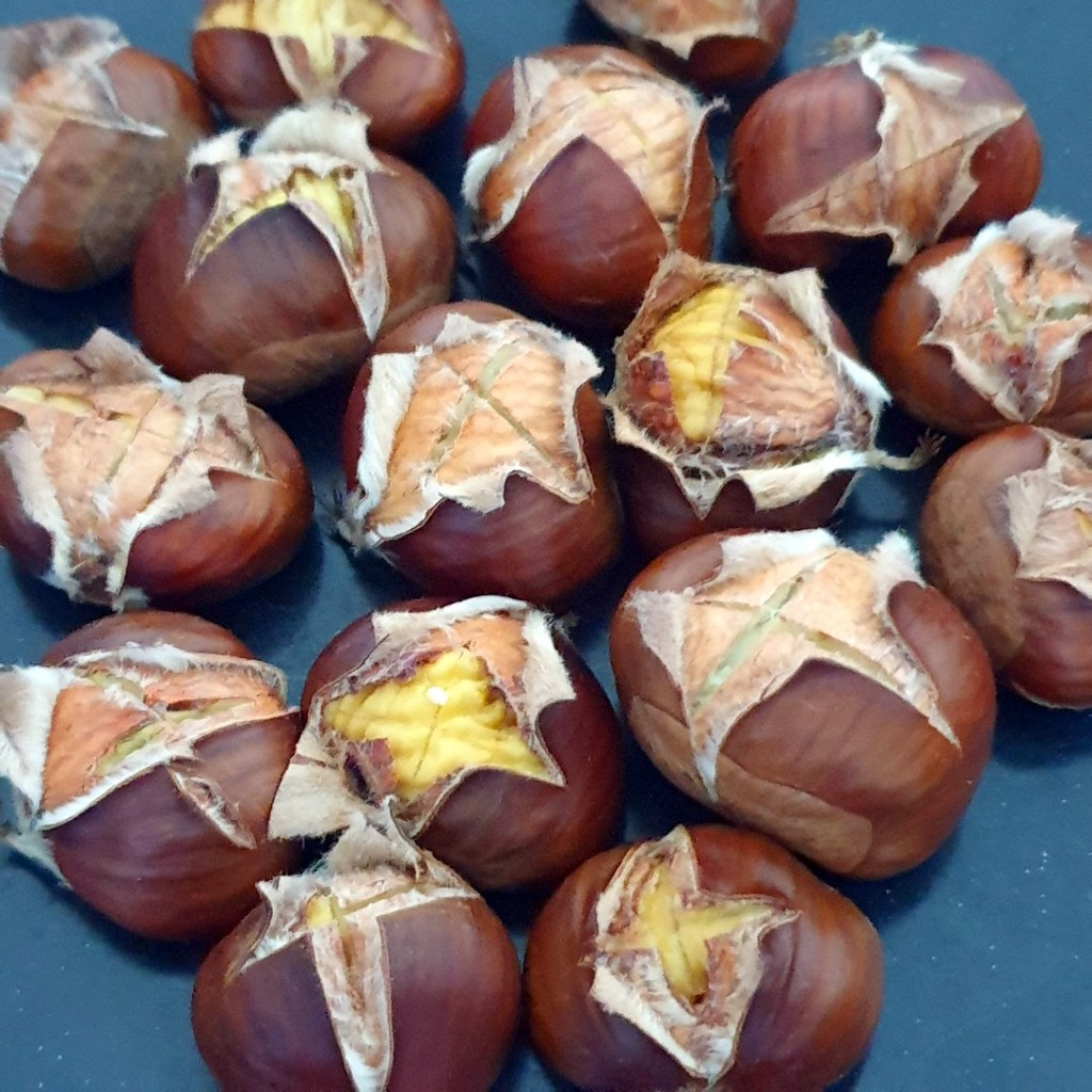 passage au micro-ondes des châtaignes