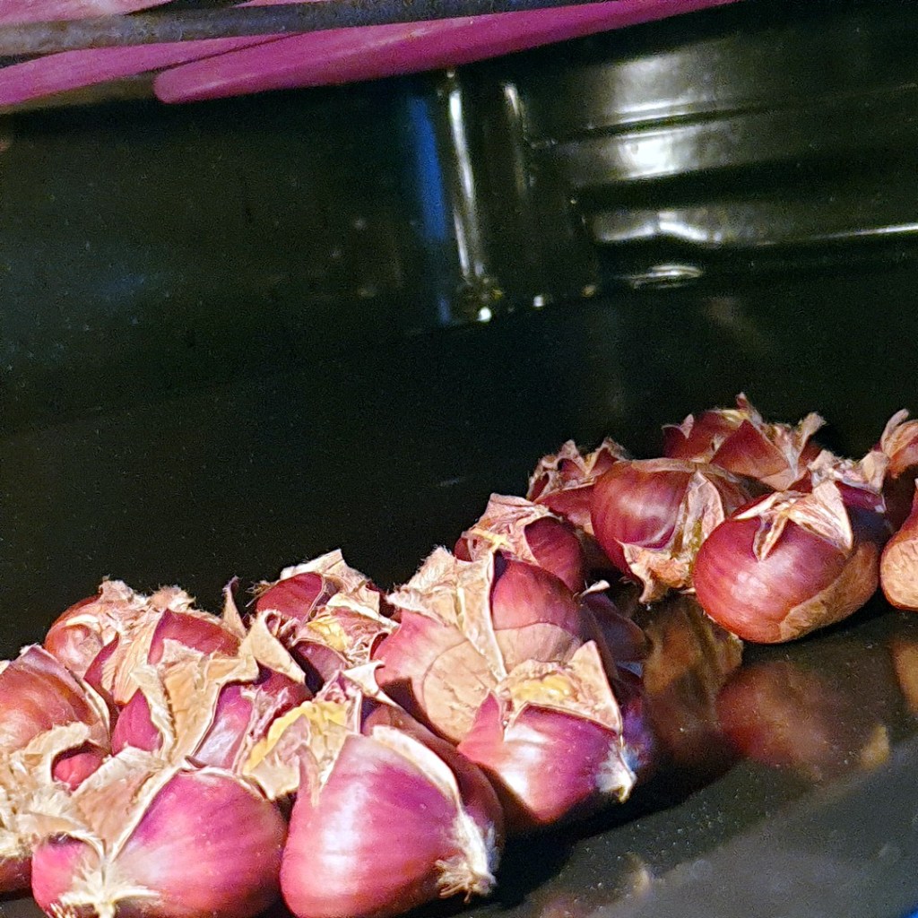 cuisson au four des châtaignes