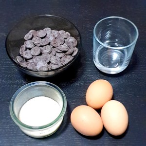 Les ingrédients de la mousse au chocolat