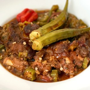 Queue de bœuf sauce gombo