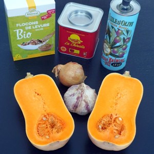 Les ingrédients de la sauce butternut