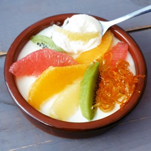 Dégustation de la crème prise citronnée