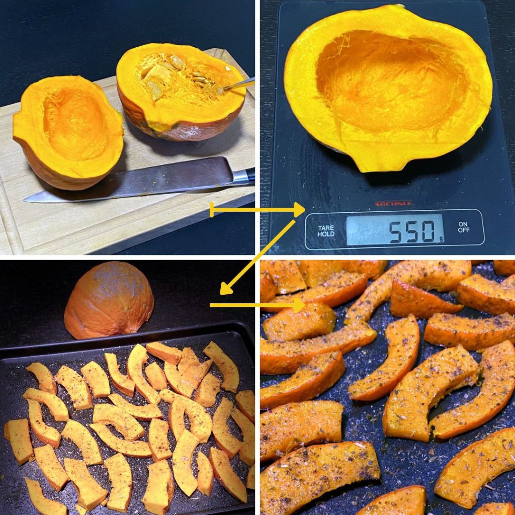 Préparation du potimarron