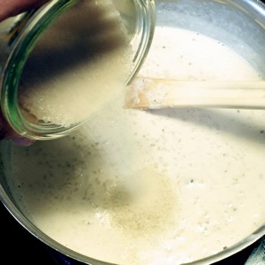 Ajout du sucre à la fin de la cuisson du riz au lait