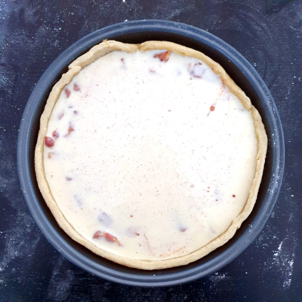 Quiche Lorraine avant cuisson