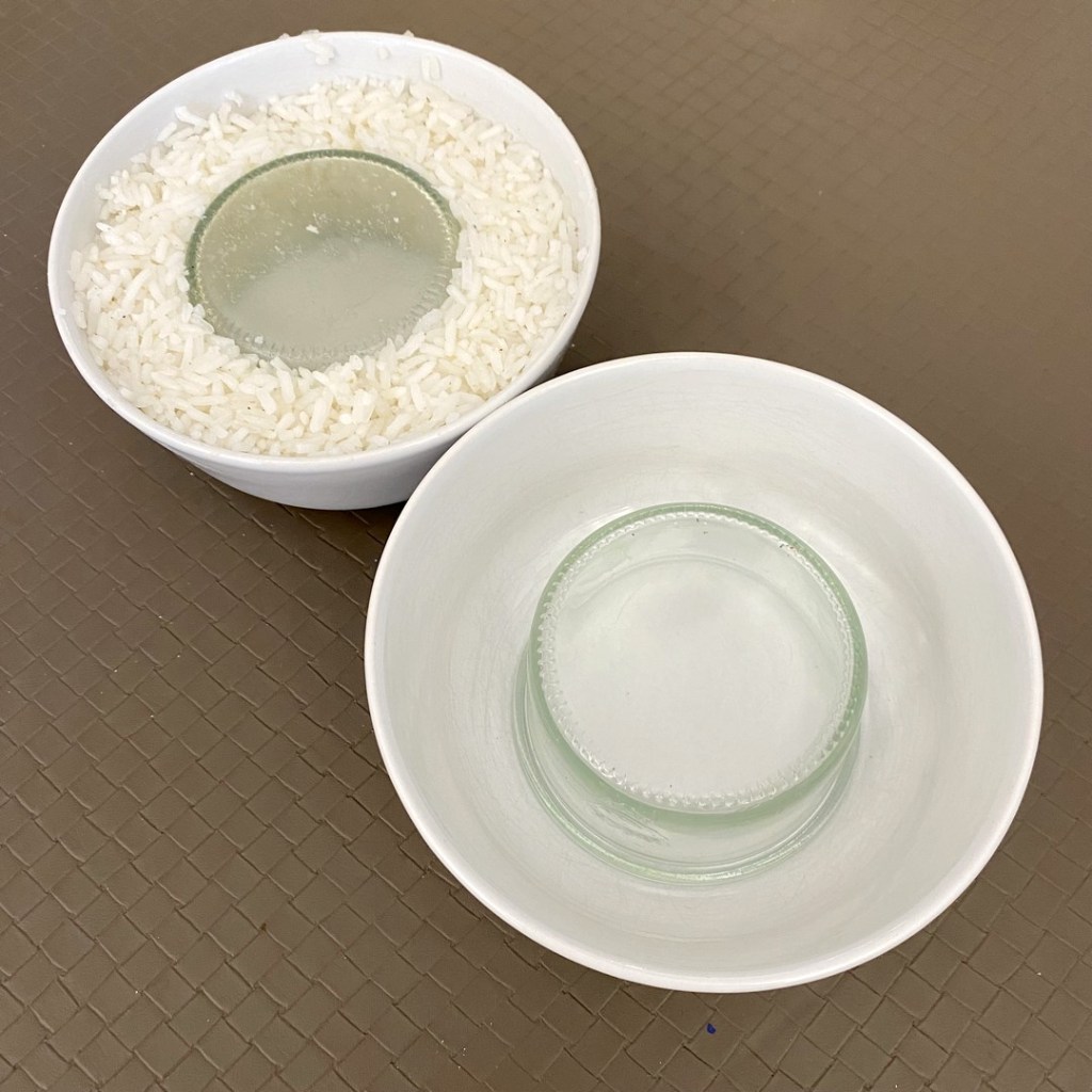 Mise en place du riz blanc de la blanquette