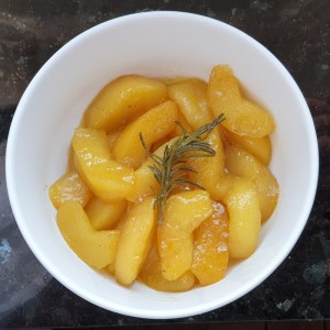 pommes au miel de lavande et au romarin