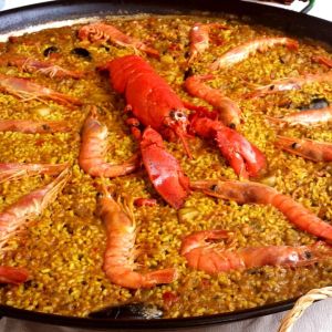 Paella bogavante