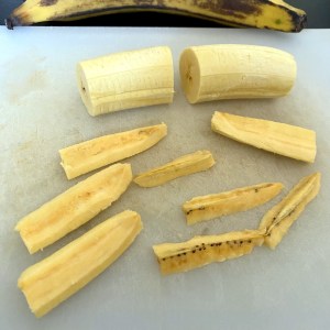 Foutou - découpe de la banane plantain