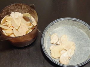 Appareil du gateau invisible vegan aux pommes et sans gluten