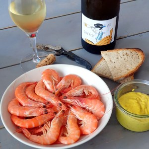 Gambas blanches et mayo au safran