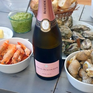 Gambas et fruits de mer