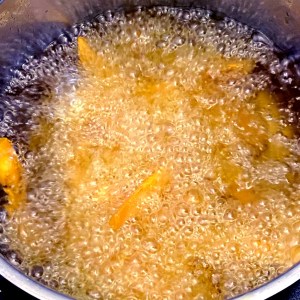 cuisson des frites de patates douces