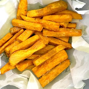 frites de patates douces croustillantes