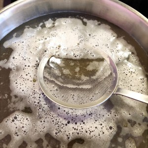 confiture de lentilles vertes - écumer