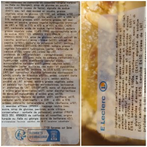 les ingredients d'un  paris brest industriel