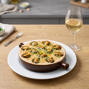 Moules gratinées - la recette